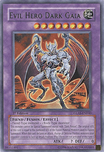 Evil HERO Dark Gaia, Gladiator's Assault Sneak Peek Participation Card · GLAS-EN040