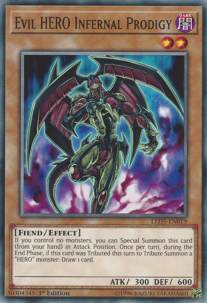 Evil HERO Infernal Prodigy, Legendary Duelists: Immortal Destiny · LED5-EN019