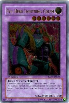 Evil HERO Lightning Golem, Gladiator's Assault Sneak Peek Participation Card · GLAS-EN039