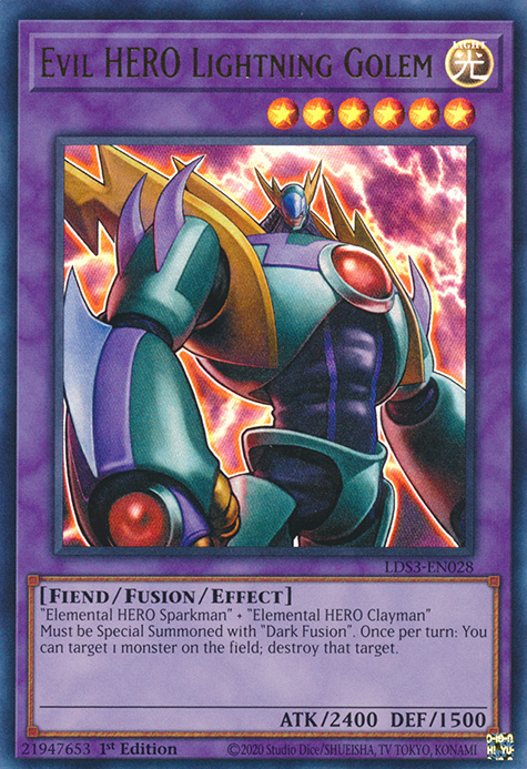 Evil HERO Lightning Golem, Legendary Duelists: Season 3 · LDS3-EN028
