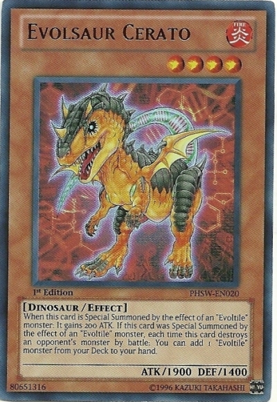 Evolsaur Cerato, Photon Shockwave Sneak Peek Participation Card · PHSW-EN020