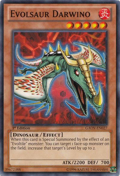 Evolsaur Darwino, Galactic Overlord Sneak Peek Participation Card · GAOV-EN027
