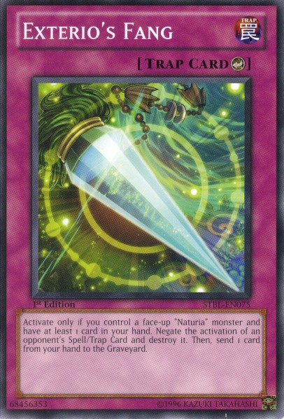 Exterio's Fang, Starstrike Blast Sneak Peek Participation Card · STBL-EN075
