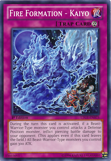 Fire Formation - Kaiyo, Lord of the Tachyon Galaxy Sneak Peek Participation Card · LTGY-EN075