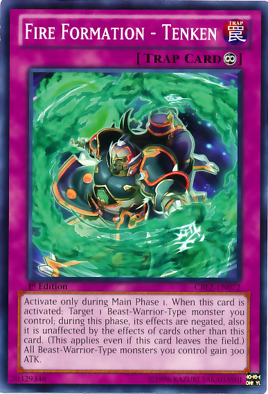 Fire Formation - Tenken, Cosmo Blazer Sneak Peek Participation Card · CBLZ-EN072