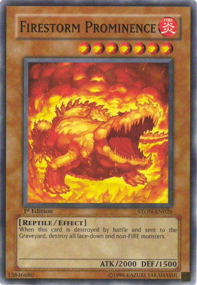 Firestorm Prominence, Strike of Neos Sneak Peek Participation Card · STON-EN026