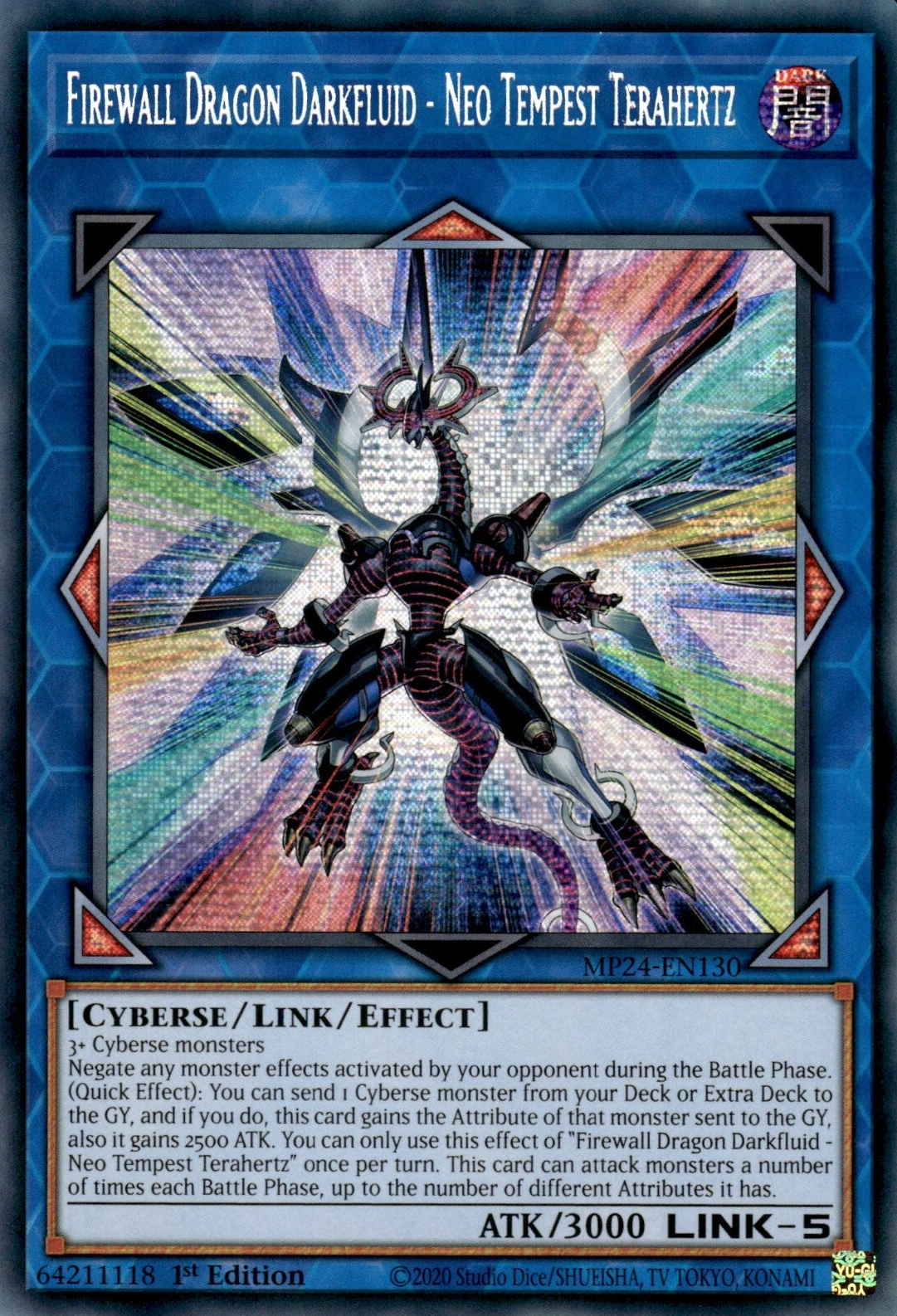 Firewall Dragon Darkfluid - Neo Tempest Terahertz, 25th Anniversary Tin: Dueling Mirrors · MP24-EN130