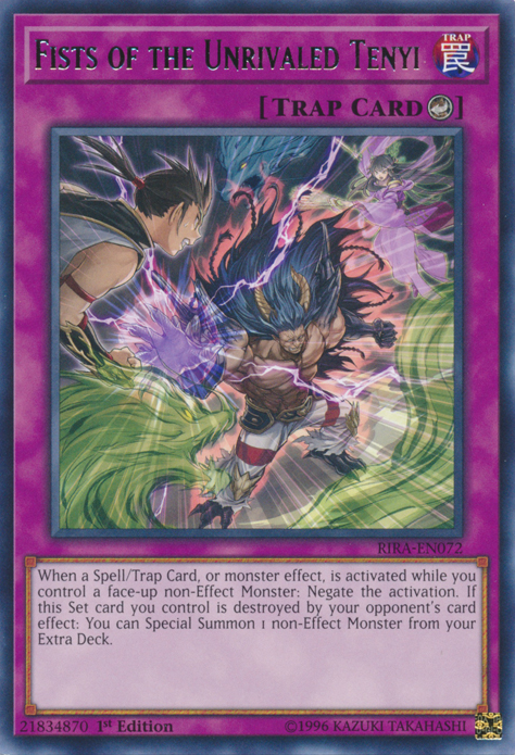 Fists of the Unrivaled Tenyi, Rising Rampage Sneak Peek Participation Card · RIRA-EN072