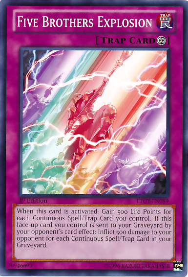 Five Brothers Explosion, Lord of the Tachyon Galaxy Sneak Peek Participation Card · LTGY-EN089
