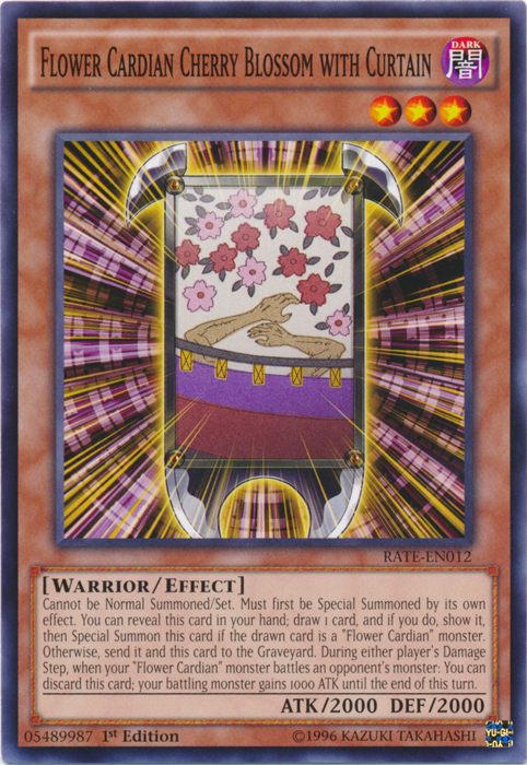 Flower Cardian Cherry Blossom with Curtain, Raging Tempest Sneak Peek Participation Card · RATE-EN012