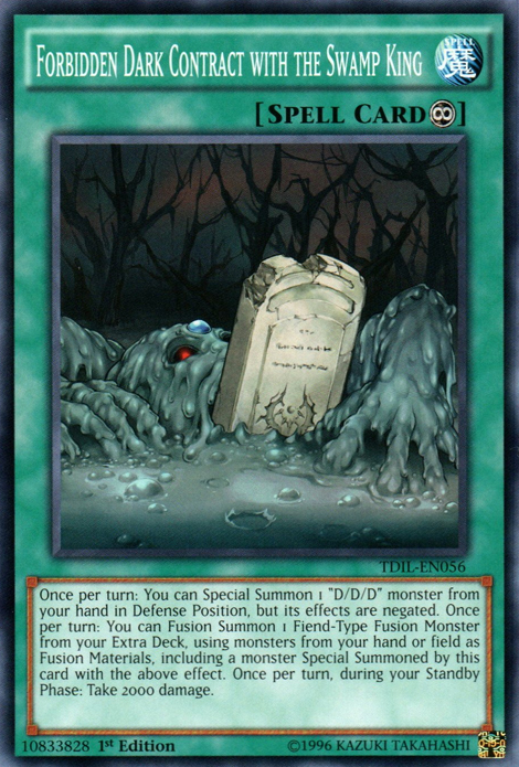 Forbidden Dark Contract with the Swamp King, The Dark Illusion Sneak Peek Participation Card · TDIL-EN056