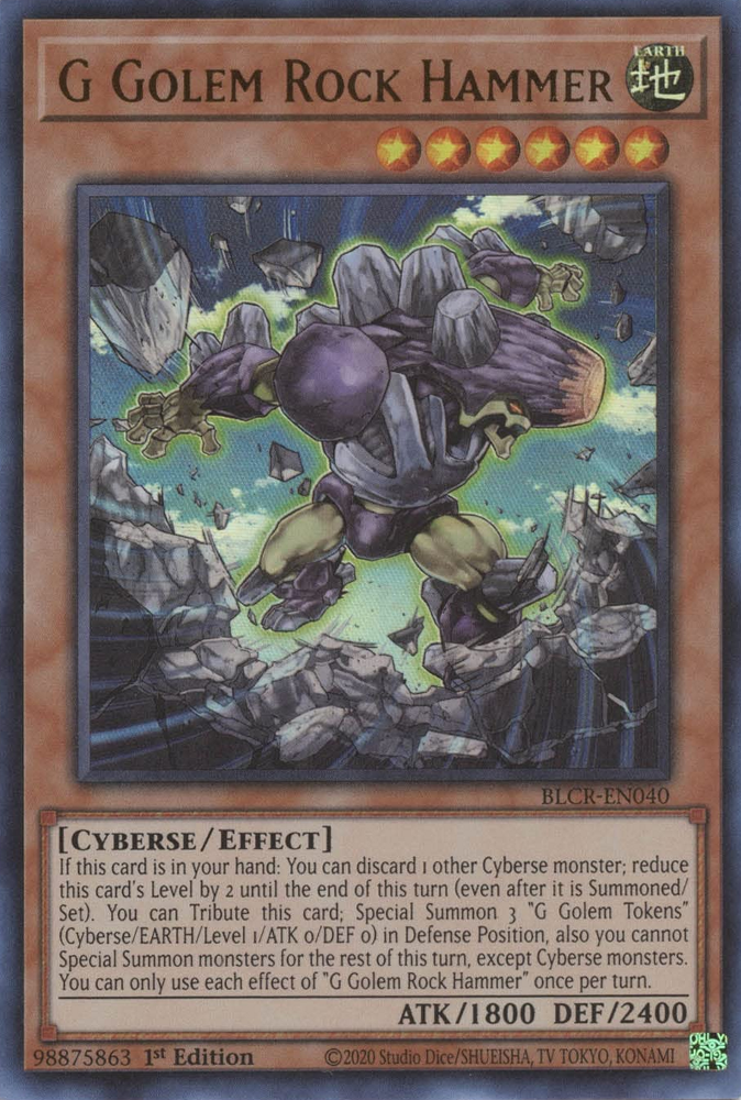 G Golem Rock Hammer, Battles of Legend: Crystal Revenge · BLCR-EN040