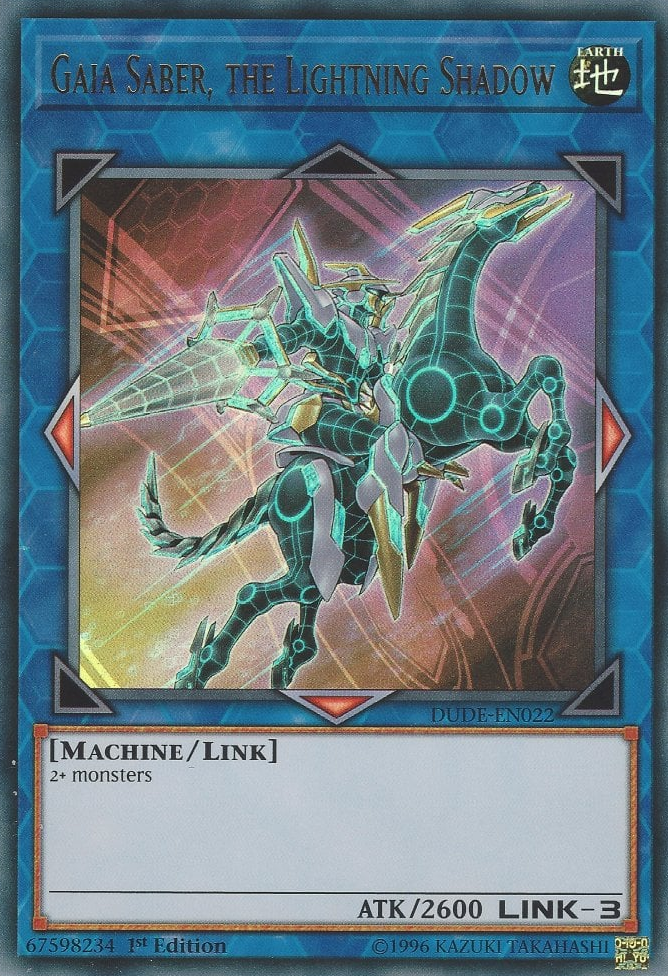 Gaia Saber, the Lightning Shadow, Duel Devastator · DUDE-EN022