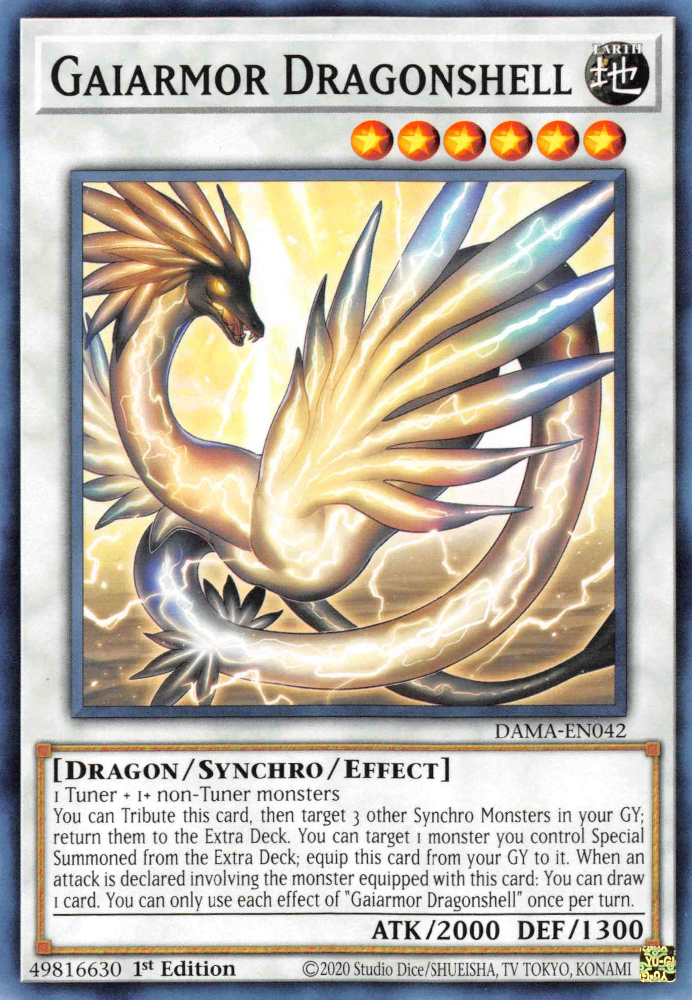 Gaiarmor Dragonshell, Dawn of Majesty Premiere! promotional card · DAMA-EN042