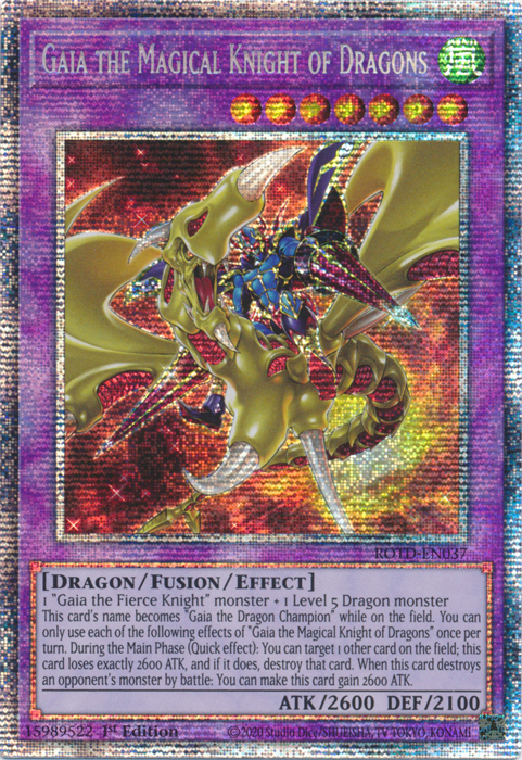 Gaia the Magical Knight of Dragons, Rise of the Duelist Premiere! promotional card · ROTD-EN037