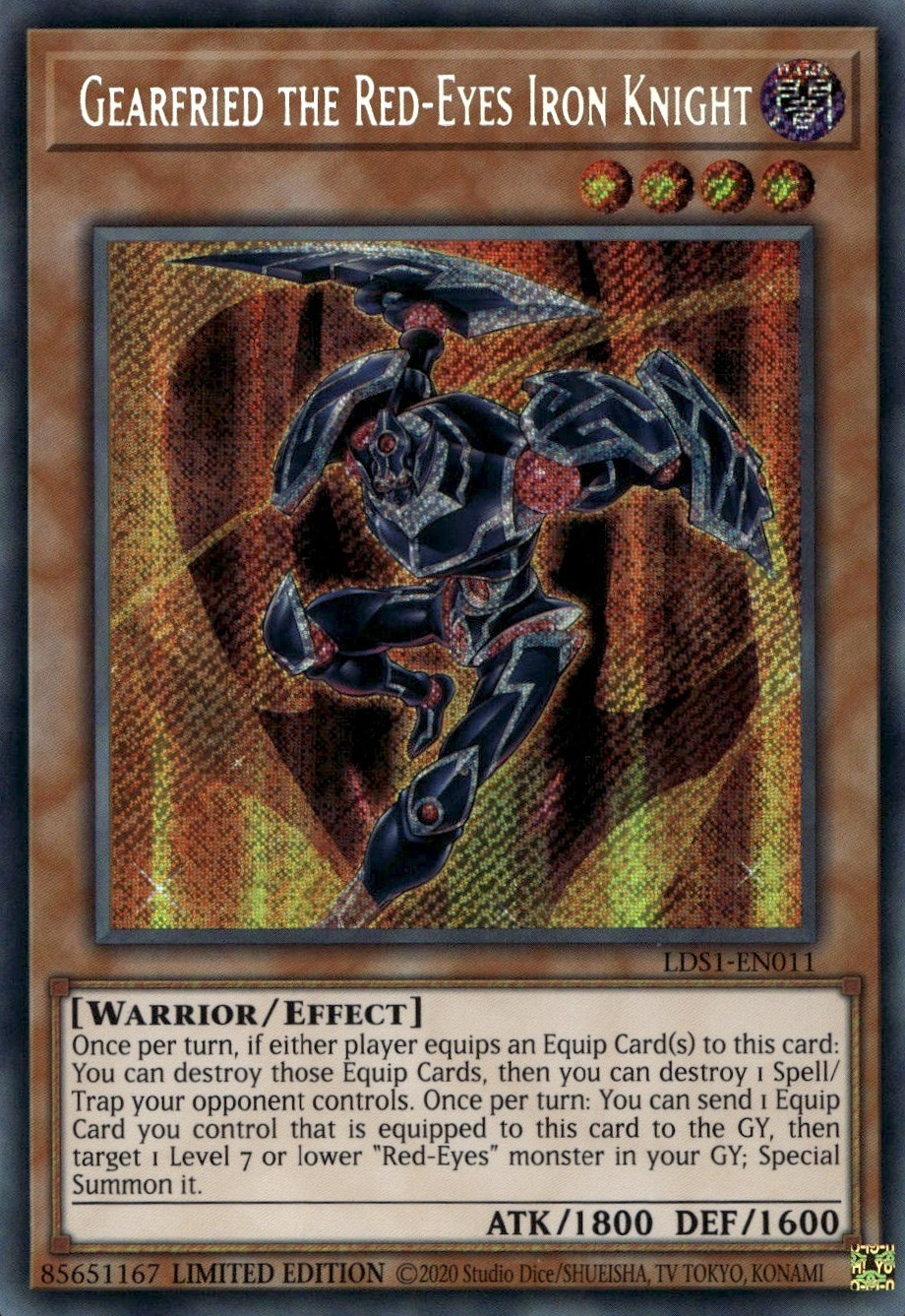 Gearfried the Red-Eyes Iron Knight, Legendary Duelists: Season 1 · LDS1-EN011