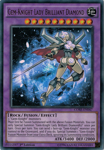 Gem-Knight Lady Brilliant Diamond, Clash of Rebellions Sneak Peek Participation Card · CORE-EN047