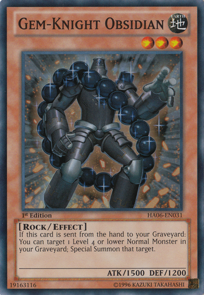Gem-Knight Obsidian, Hidden Arsenal 6: Omega Xyz · HA06-EN031