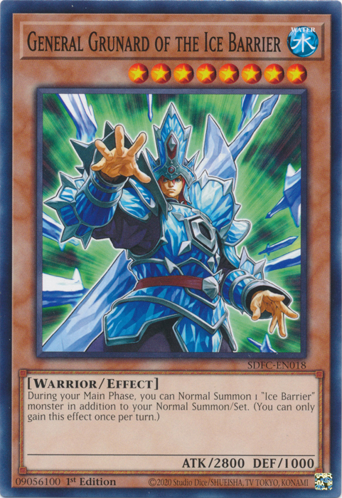 General Grunard of the Ice Barrier, Structure Deck: Freezing Chains · SDFC-EN018