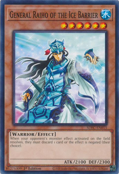 General Raiho of the Ice Barrier, Structure Deck: Freezing Chains · SDFC-EN015