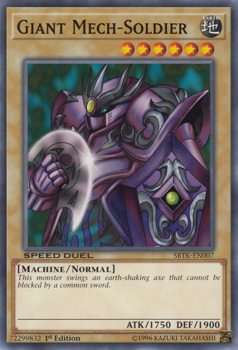 Giant Mech-Soldier, Speed Duel: Trials of the Kingdom Sneak Peek participation cards · SBTK-EN007