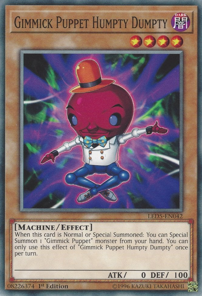 Gimmick Puppet Humpty Dumpty, Legendary Duelists: Immortal Destiny · LED5-EN042