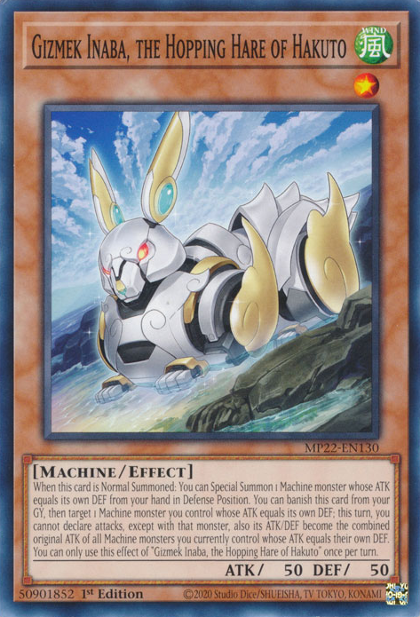 Gizmek Inaba, the Hopping Hare of Hakuto, 2022 Tin of the Pharaoh's Gods · MP22-EN130