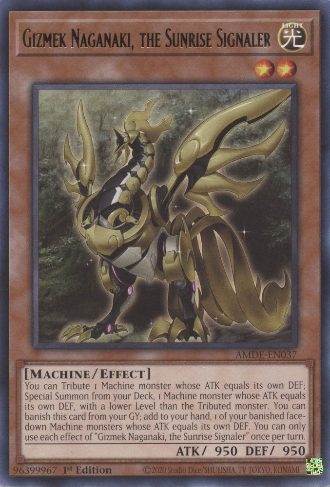 Gizmek Naganaki, the Sunrise Signaler, Amazing Defenders · AMDE-EN037