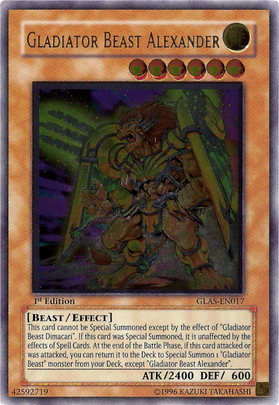 Gladiator Beast Alexander, Gladiator's Assault Sneak Peek Participation Card · GLAS-EN017