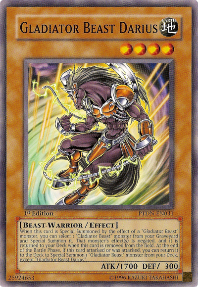 Gladiator Beast Darius, Phantom Darkness Sneak Peek Participation Card · PTDN-EN031