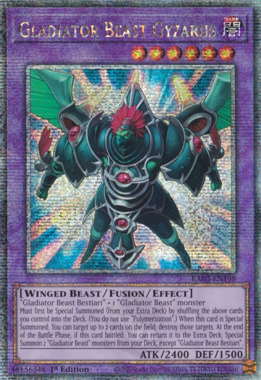 Gladiator Beast Gyzarus, Quarter Century Bonanza · RA03-EN198