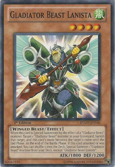 Gladiator Beast Lanista, Ra Yellow Mega Pack · RYMP-EN106