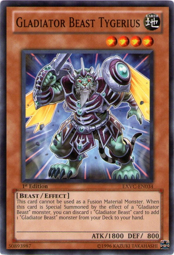 Gladiator Beast Tygerius, Extreme Victory Sneak Peek Participation Card · EXVC-EN034