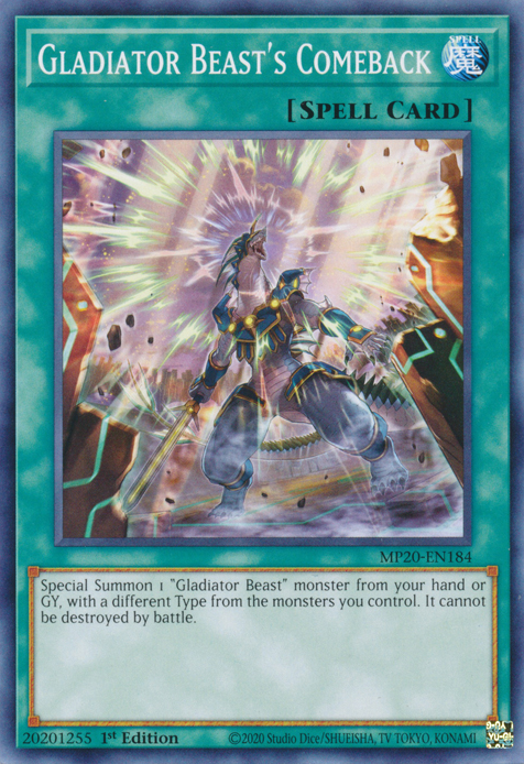 Gladiator Beast's Comeback, 2020 Tin of Lost Memories · MP20-EN184