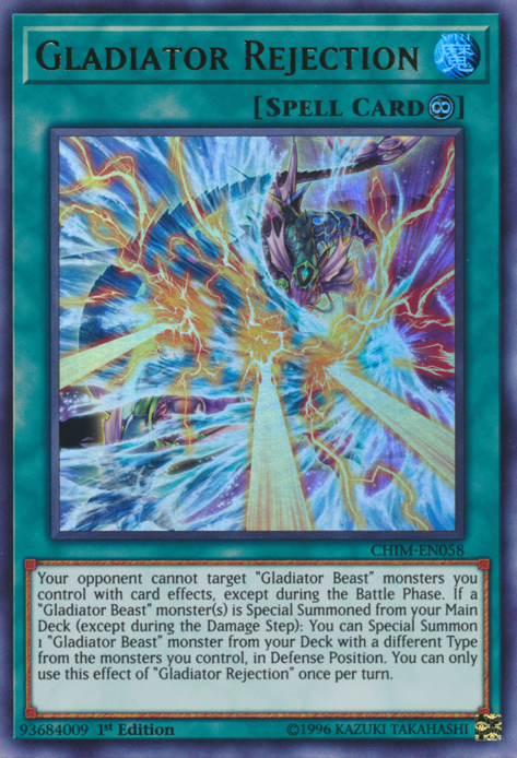 Gladiator Rejection, Chaos Impact Sneak Peek Participation Card · CHIM-EN058