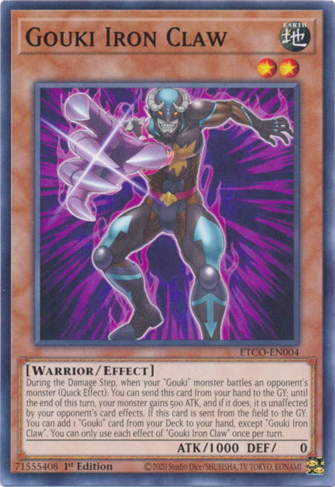 Gouki Iron Claw, Eternity Code Premiere! promotional card · ETCO-EN004