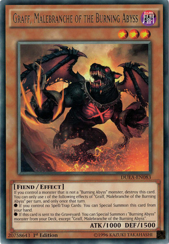 Graff, Malebranche of the Burning Abyss, Duelist Alliance Sneak Peek Participation Card · DUEA-EN083