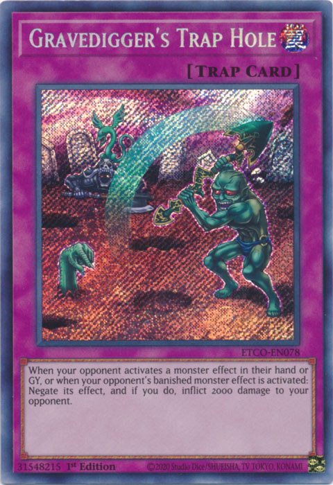 Gravedigger's Trap Hole, Eternity Code Premiere! promotional card · ETCO-EN078