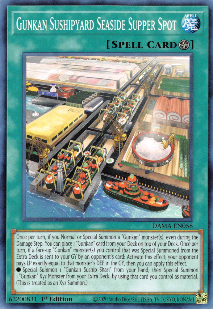 Gunkan Sushipyard Seaside Supper Spot, Dawn of Majesty Premiere! promotional card · DAMA-EN058