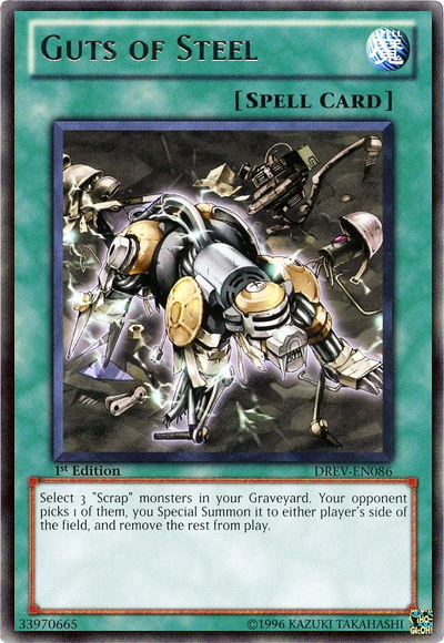 Guts of Steel, Duelist Revolution Sneak Peek Participation Card · DREV-EN086
