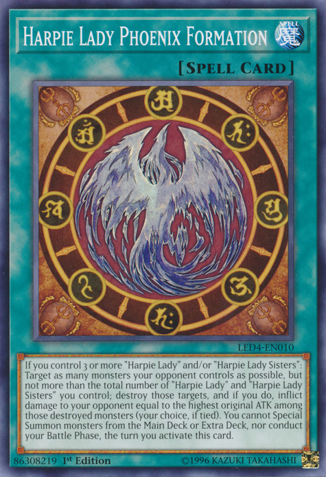 Harpie Lady Phoenix Formation, Legendary Duelists: Sisters of the Rose · LED4-EN010