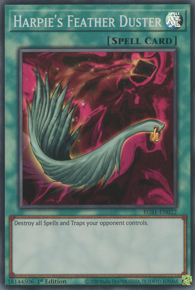 Harpie's Feather Duster, Egyptian God Deck: Slifer the Sky Dragon · EGS1-EN022
