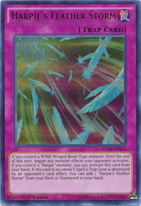 Harpie's Feather Storm, Duelist Saga · DUSA-EN027