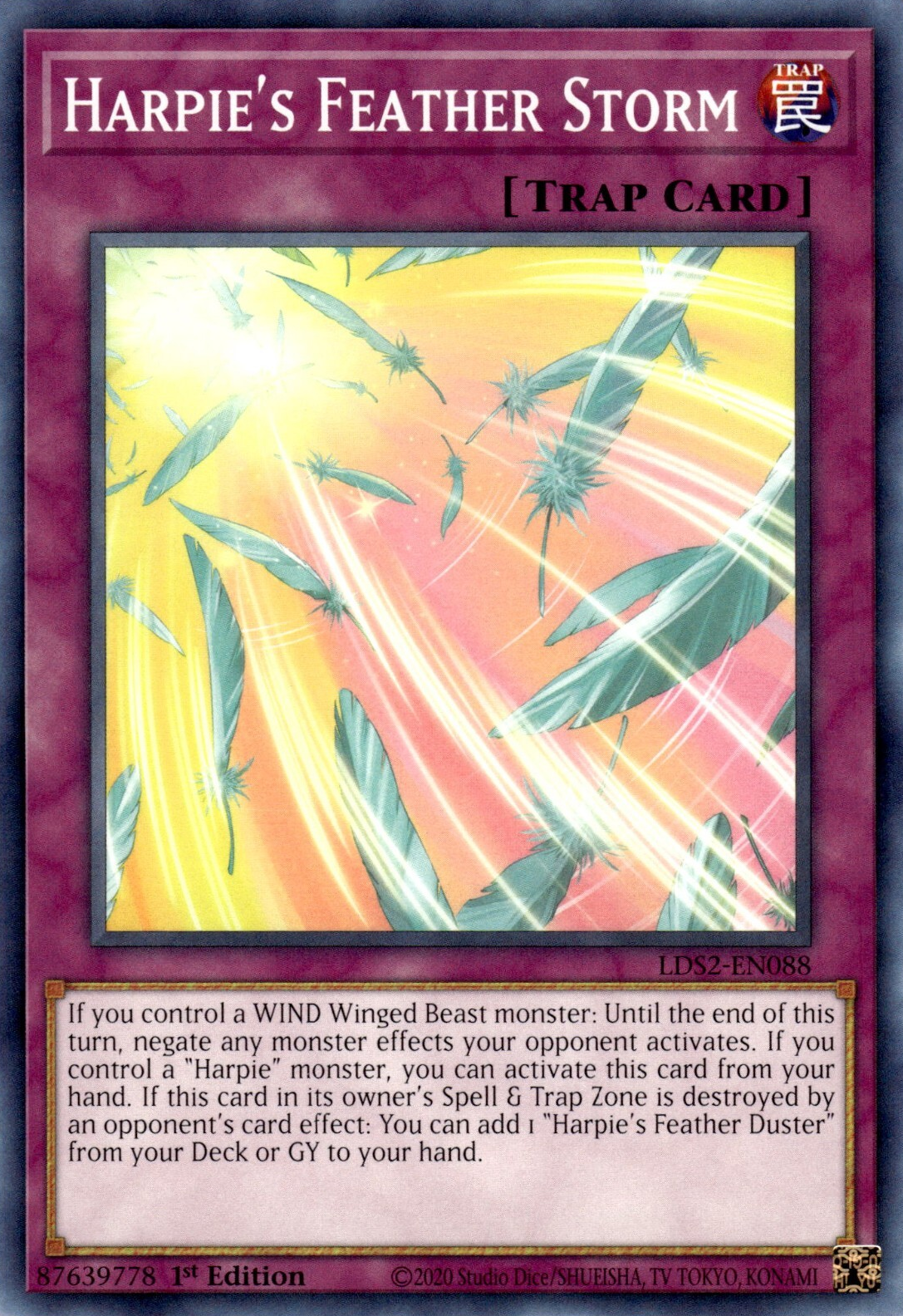 Harpie's Feather Storm, Legendary Duelists: Season 2 · LDS2-EN088
