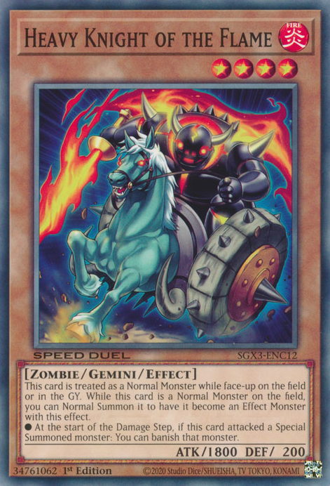 Heavy Knight of the Flame, Speed Duel GX: Duelists of Shadows · SGX3-ENC12