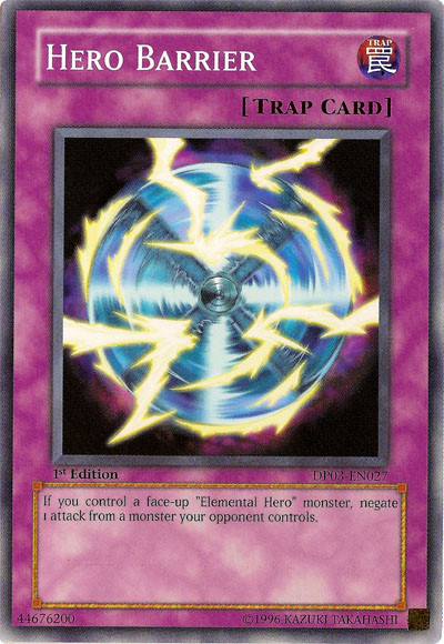 Hero Barrier, Duelist Pack: Jaden Yuki 2 · DP03-EN027