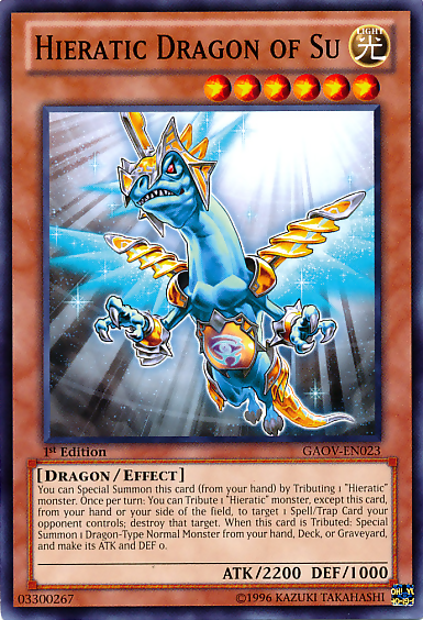 Hieratic Dragon of Su, Galactic Overlord Sneak Peek Participation Card · GAOV-EN023