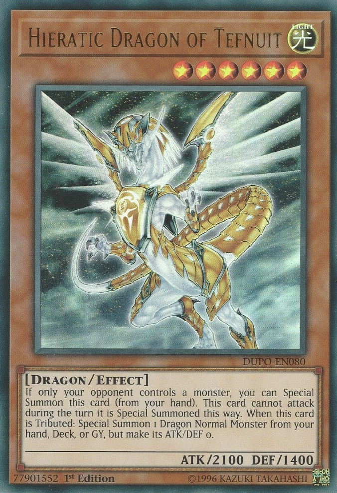 Hieratic Dragon of Tefnuit, Duel Power · DUPO-EN080