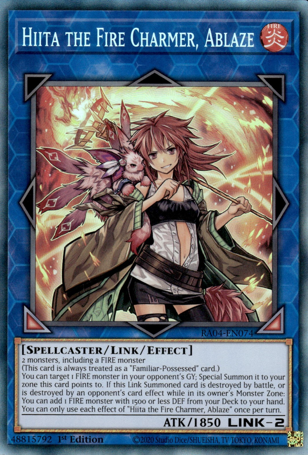 Hiita the Fire Charmer, Ablaze, Quarter Century Stampede · RA04-EN074
