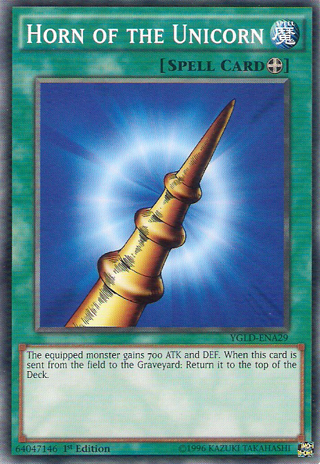 Horn of the Unicorn, Yugi's Legendary Decks · YGLD-ENA29